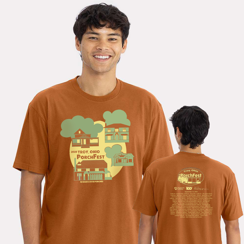 T-shirt - 2025 Troy, Ohio PorchFest 