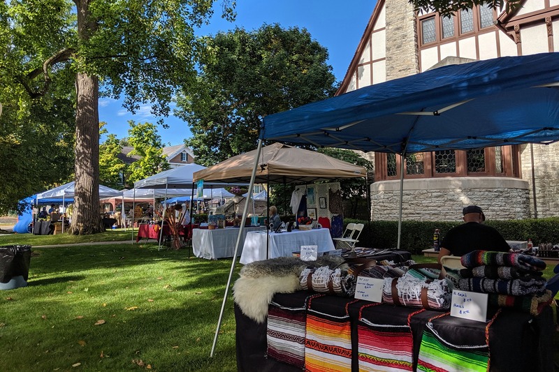 Vendor tents sell on Hayner Grounds