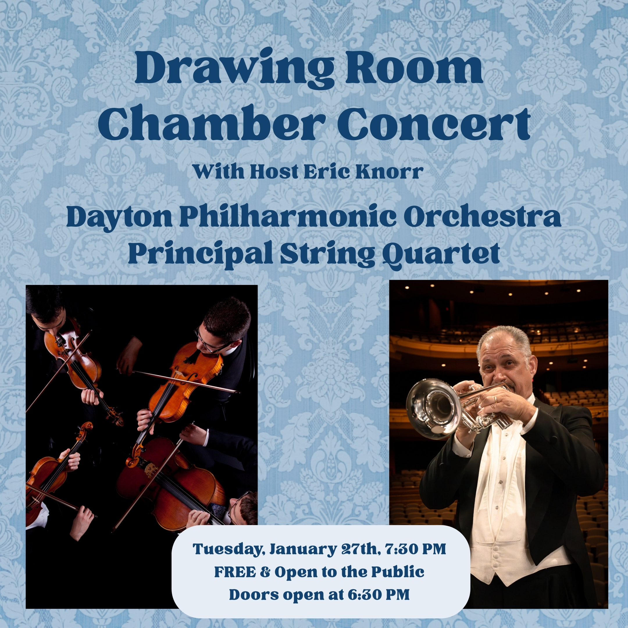 Drawing Room Chamber Concert at the Troy-Hayner Cultural Center East Room